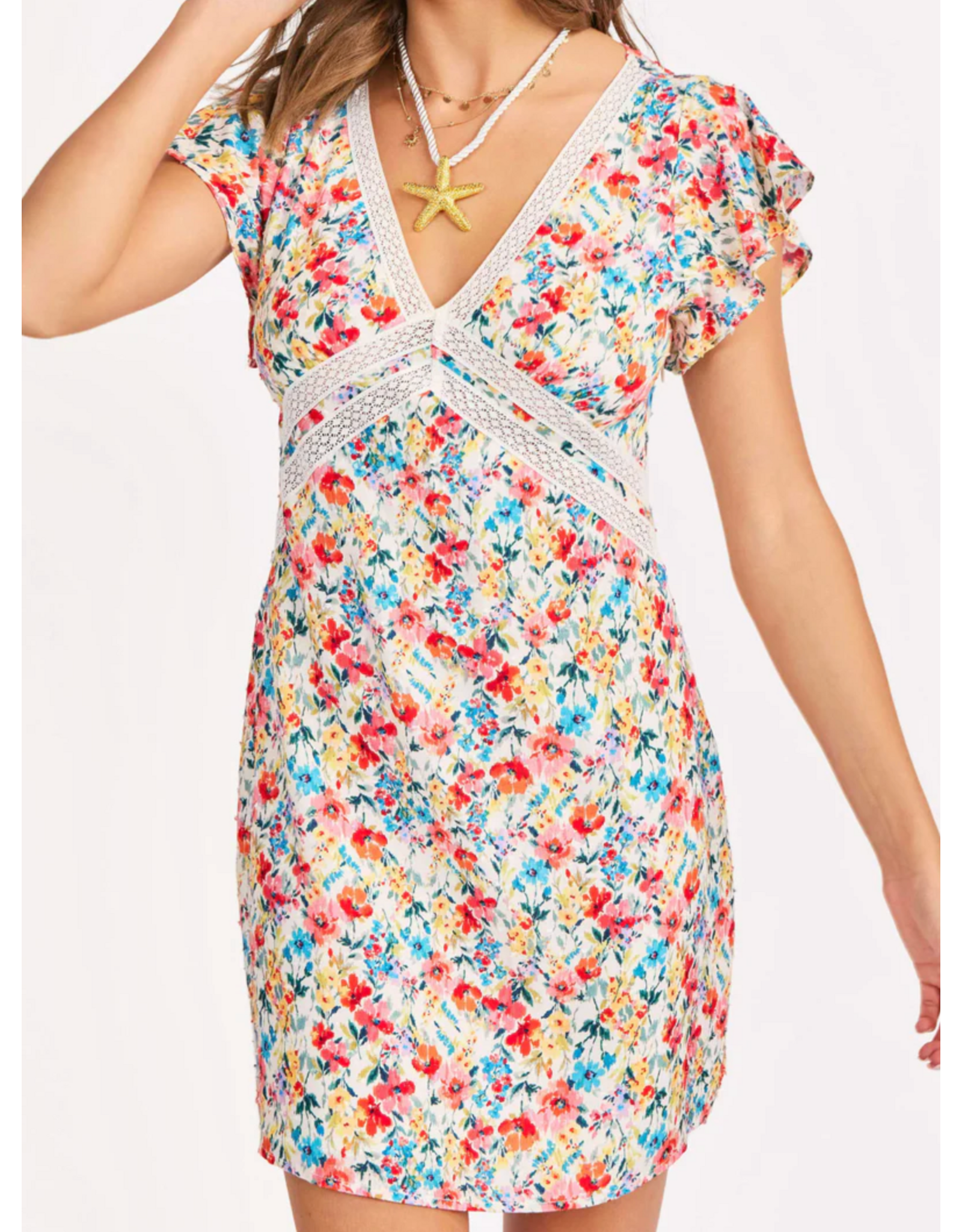 Sadie & Sage Sadie & Sage - Cove V Neck Mini Dress (Multicolour)