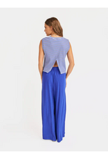 Sadie & Sage Sadie & Sage - Palma Overlap Back Top (Blue /White)