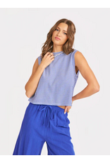 Sadie & Sage Sadie & Sage - Palma Overlap Back Top (Blue /White)