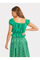 Sadie & Sage Sadie & Sage - Radiate Cap Sleeve Top (Green)