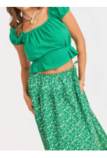Sadie & Sage Sadie & Sage - Radiate Cap Sleeve Top (Green)