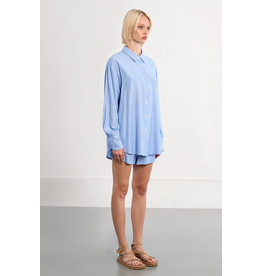 Molly Bracken Molly Bracken -  Oversized Striped Shirt (Blue)