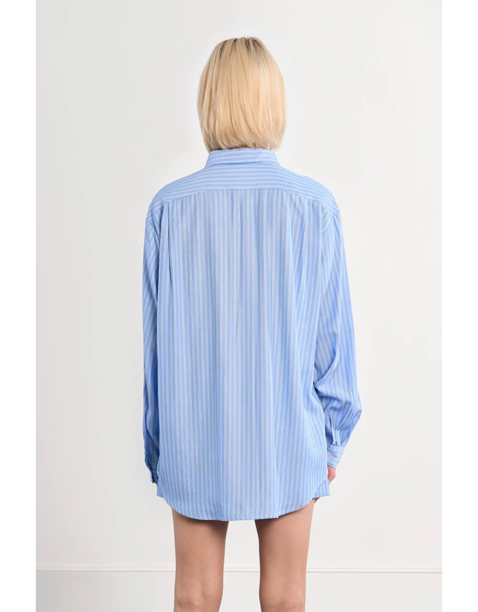 Molly Bracken Molly Bracken -  Oversized Striped Shirt (Blue)