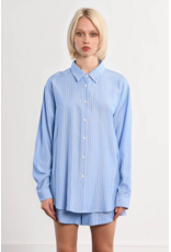 Molly Bracken Molly Bracken -  Oversized Striped Shirt (Blue)