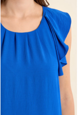 Molly Bracken Molly Bracken -  Ruffle Sleeve Dress (Cobalt)