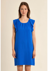 Molly Bracken Molly Bracken -  Ruffle Sleeve Dress (Cobalt)