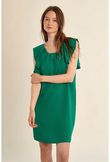 Molly Bracken Molly Bracken -  Ruffle Sleeve Dress (Green)