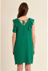 Molly Bracken Molly Bracken -  Ruffle Sleeve Dress (Green)