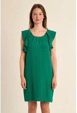 Molly Bracken Molly Bracken -  Ruffle Sleeve Dress (Green)