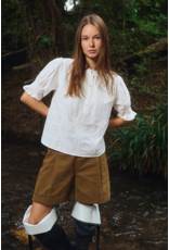 Molly Bracken Molly Bracken -  Cotton Blouse with Embroidery (White)