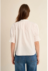 Molly Bracken Molly Bracken -  Cotton Blouse with Embroidery (White)