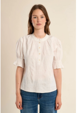 Molly Bracken Molly Bracken -  Cotton Blouse with Embroidery (White)