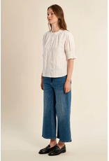 Molly Bracken Molly Bracken -  Cotton Blouse with Embroidery (White)