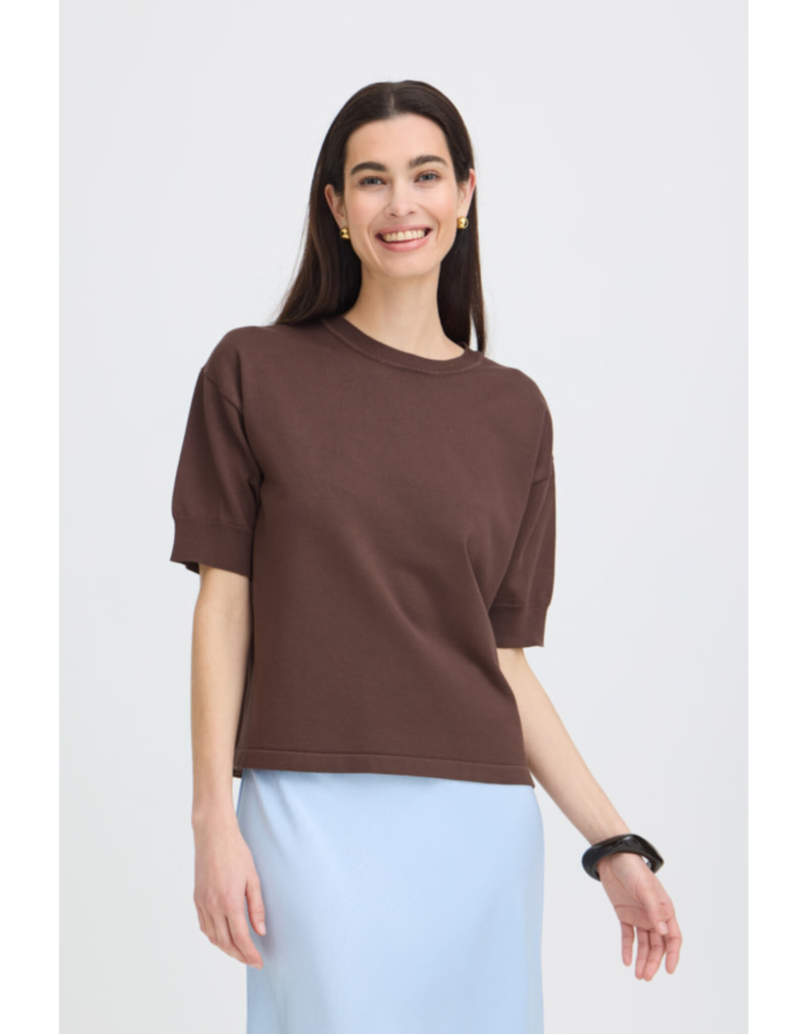 b.young b.young - Morla Short Sleeve Pullover (French Roast)