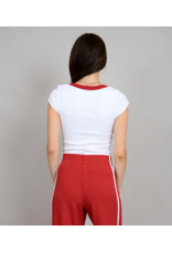 RD Style RD Style - Scootie Scoop Neck Tee (White / Crimson)