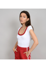 RD Style RD Style - Scootie Scoop Neck Tee (White / Crimson)