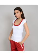 RD Style RD Style - Scootie Scoop Neck Tee (White / Crimson)