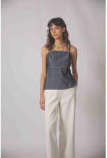 Korner Korner - Denim Peplum Tank (Navy)