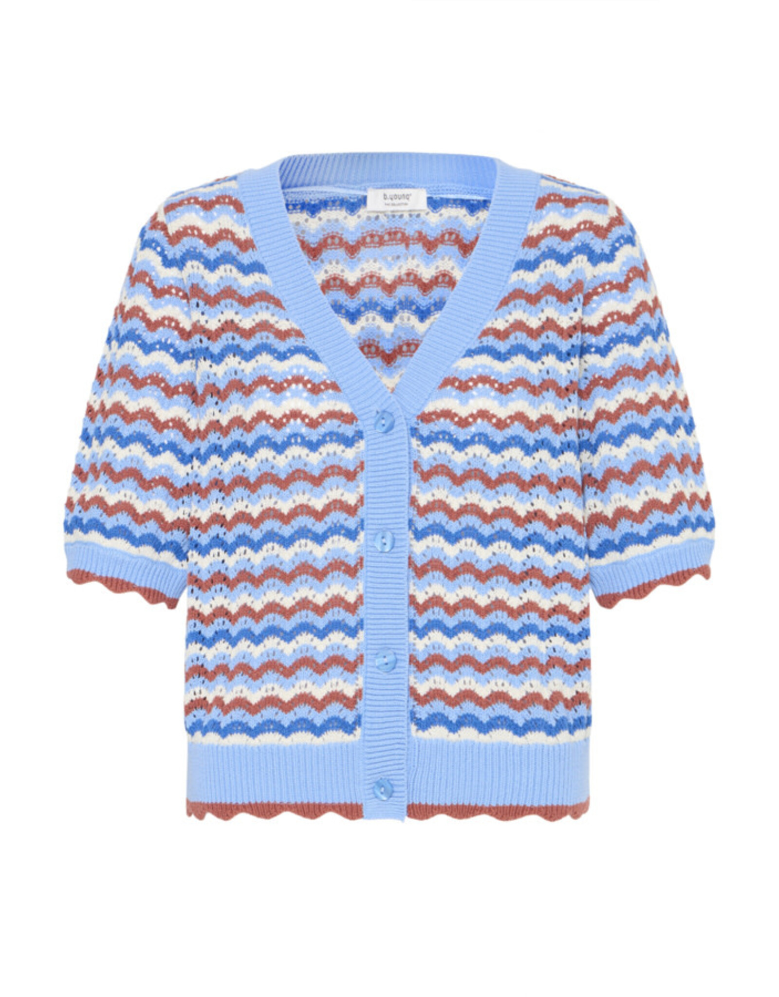 b.young b.young - Nero Pointelle Cardigan (Marsala)