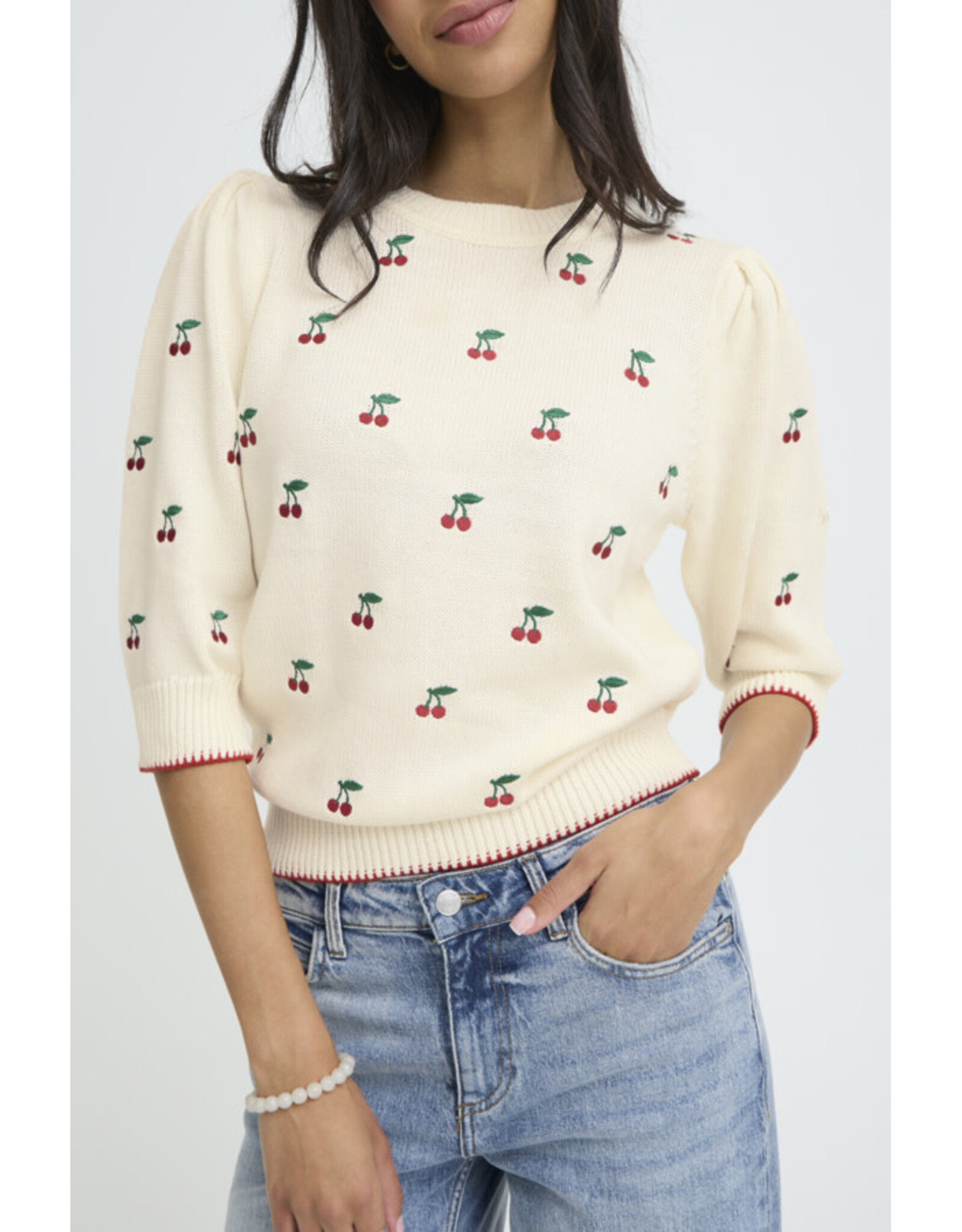 b.young b.young - Melba Jumper (Cherry print)