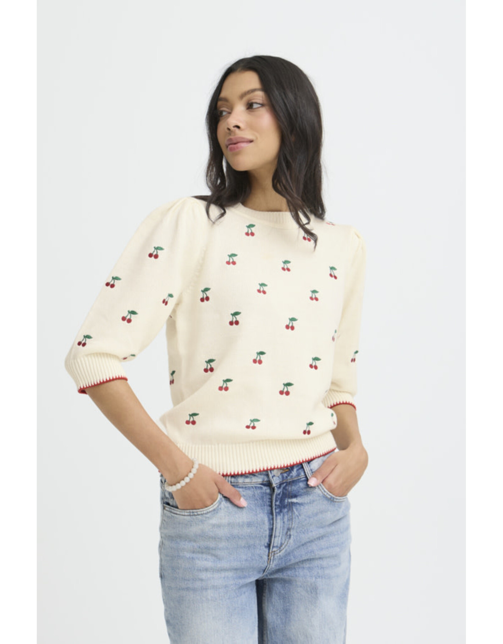b.young b.young - Melba Jumper (Cherry print)