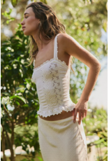 Free people Free People - So Soft Frill Square Neck Tank (Clean Ivory)