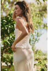 Free people Free People - So Soft Frill Square Neck Tank (Clean Ivory)