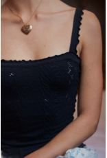 Free people Free People - So Soft Frill Square Neck Tank (Black)