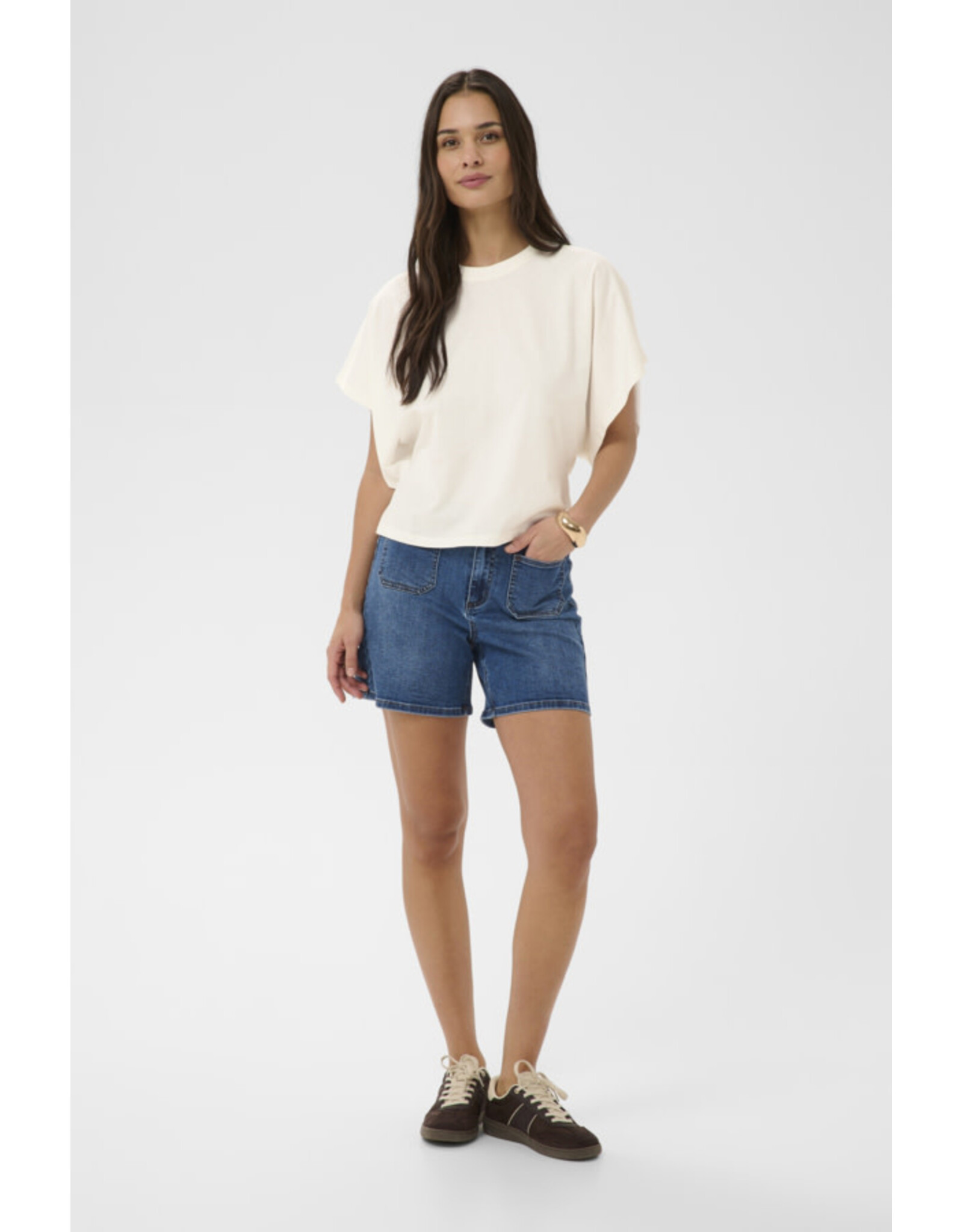 Kaffe Kaffe - Stormy T Shirt (Chalk)