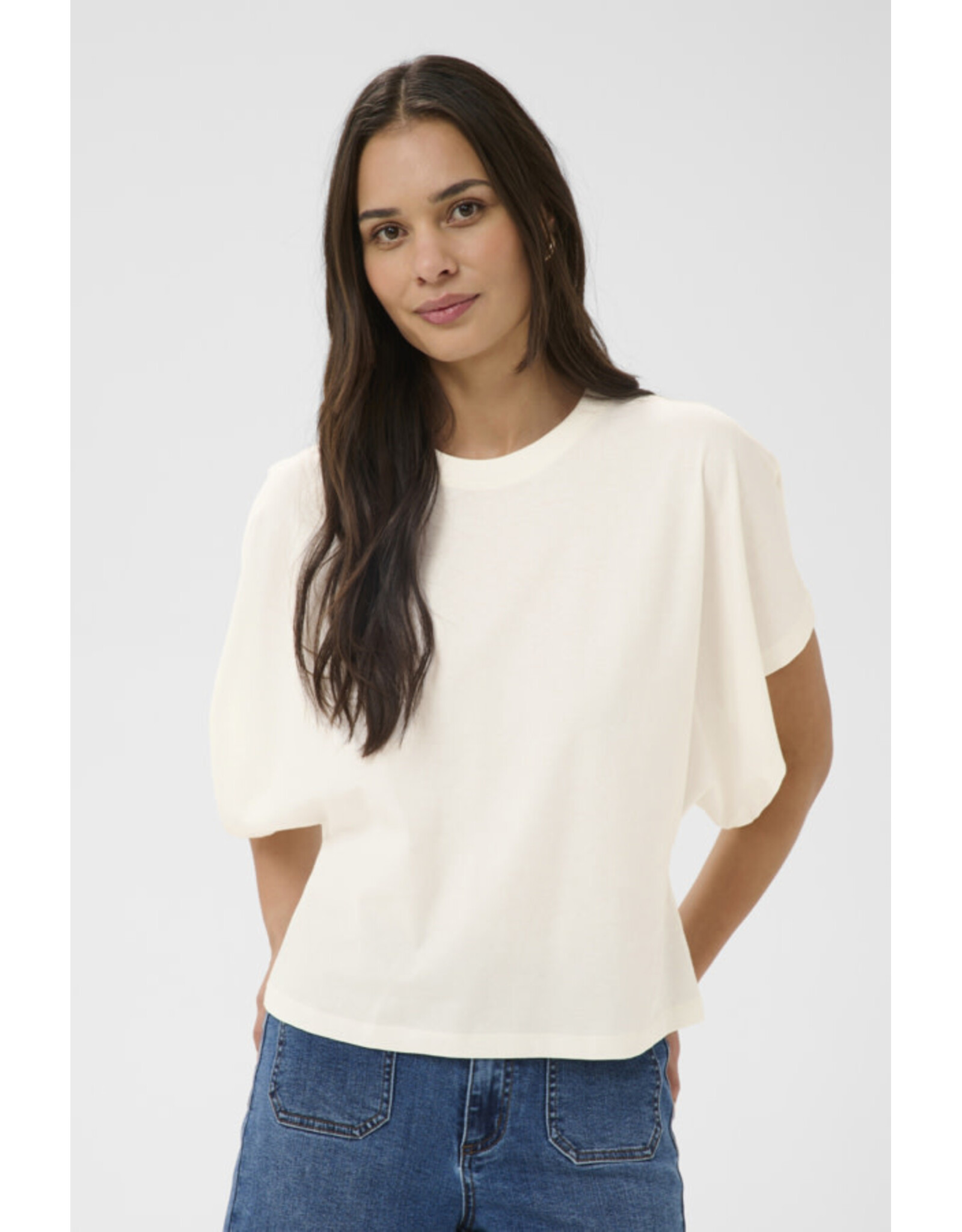 Kaffe Kaffe - Stormy T Shirt (Chalk)