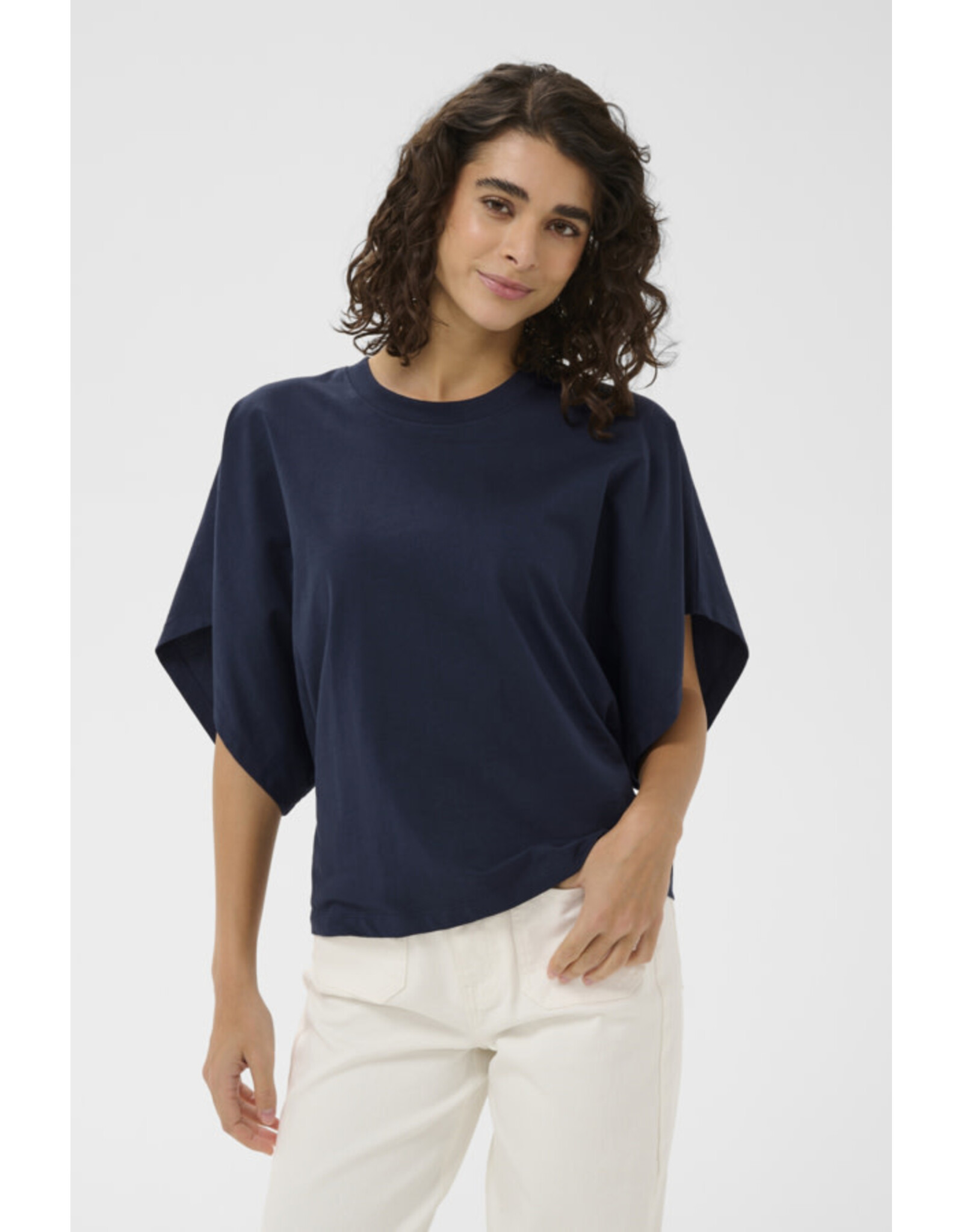 Kaffe Kaffe - Stormy T Shirt (Midnight Marine)