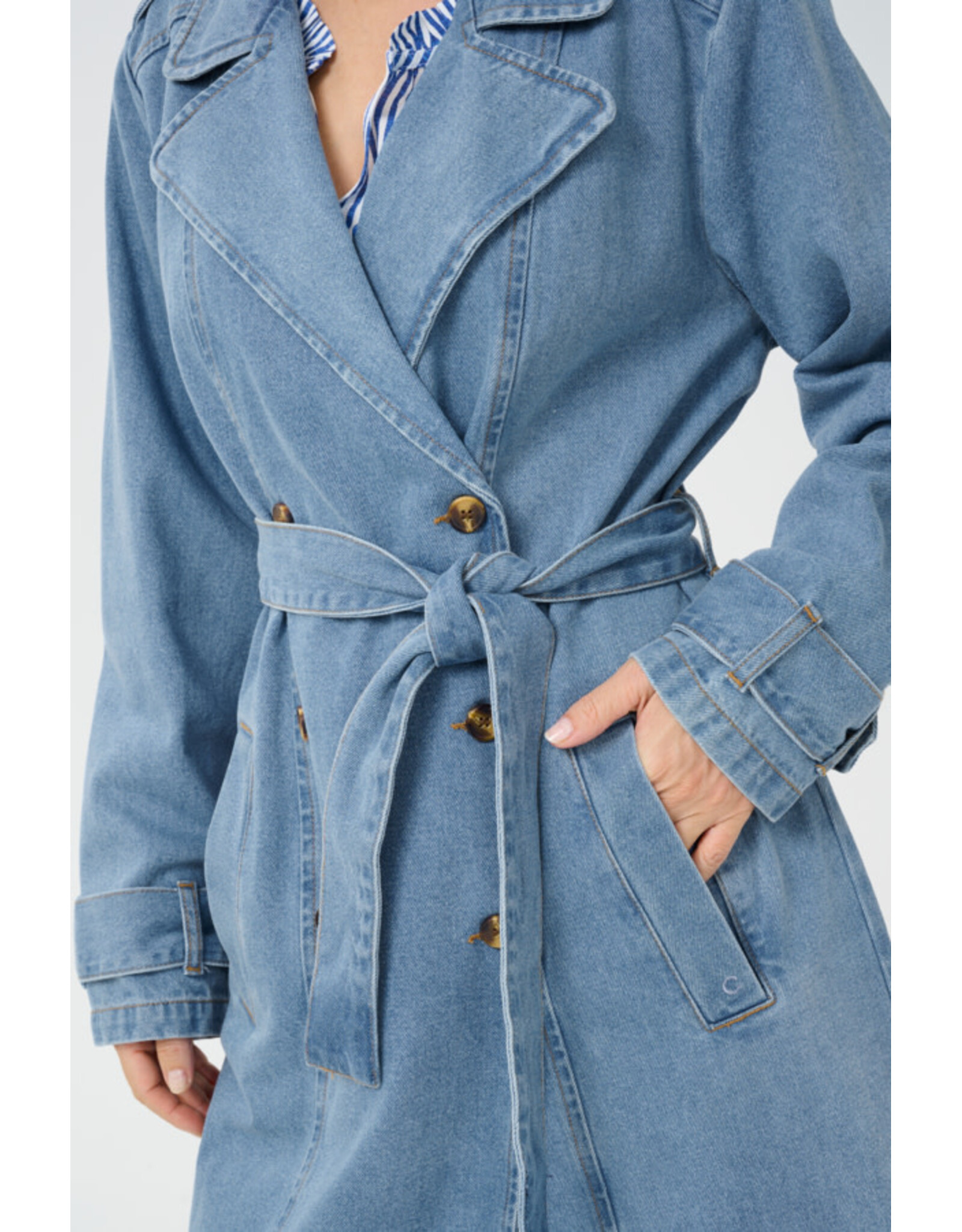 Cream Cream - Mika Denim Trench Coat