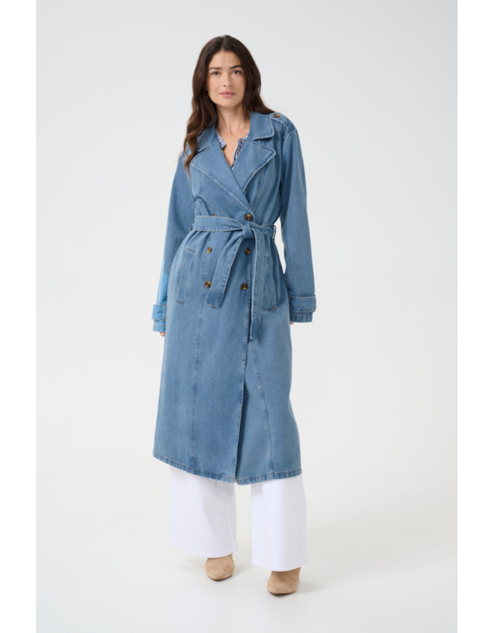 Cream Cream - Mika Denim Trench Coat