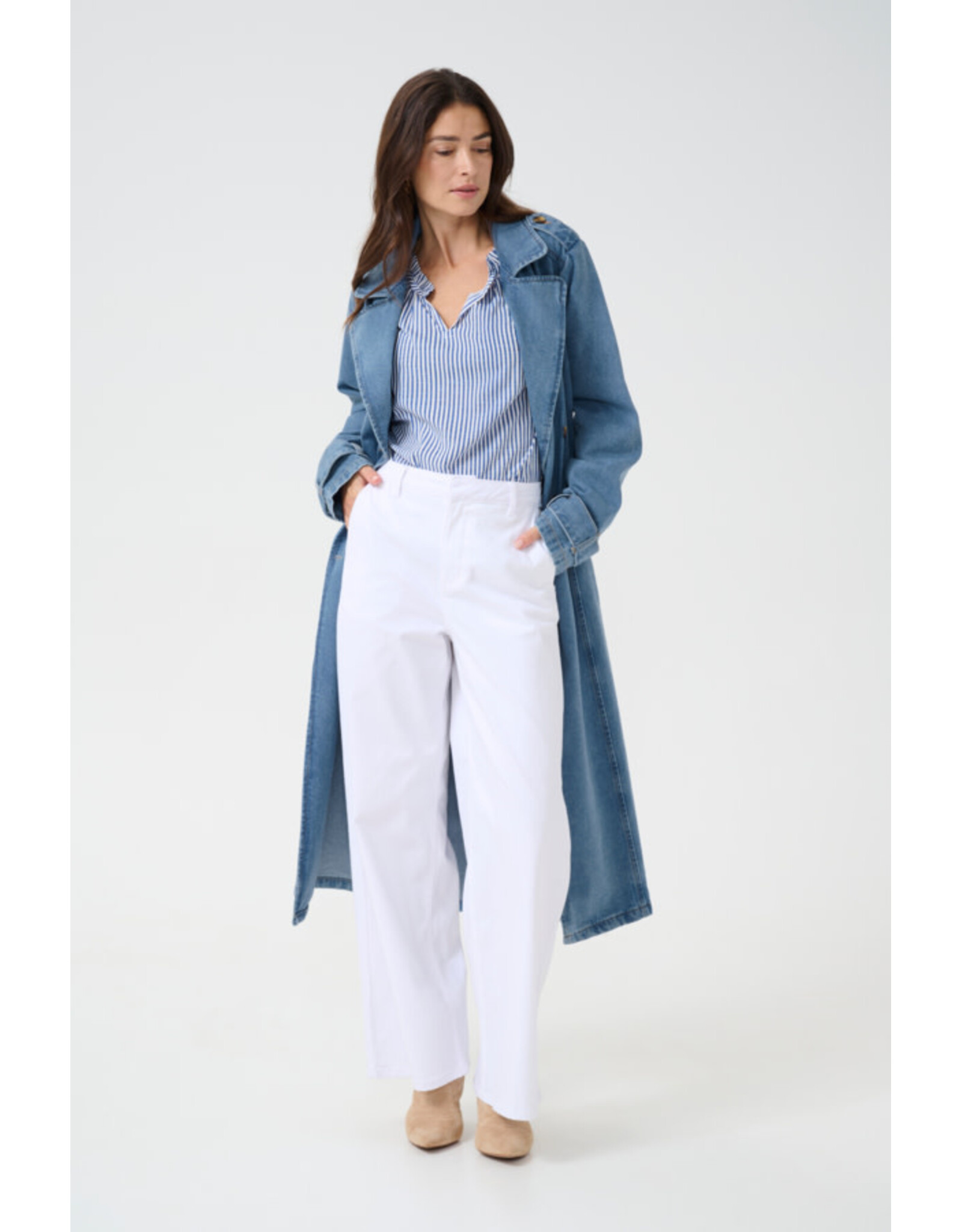 Cream Cream - Mika Denim Trench Coat