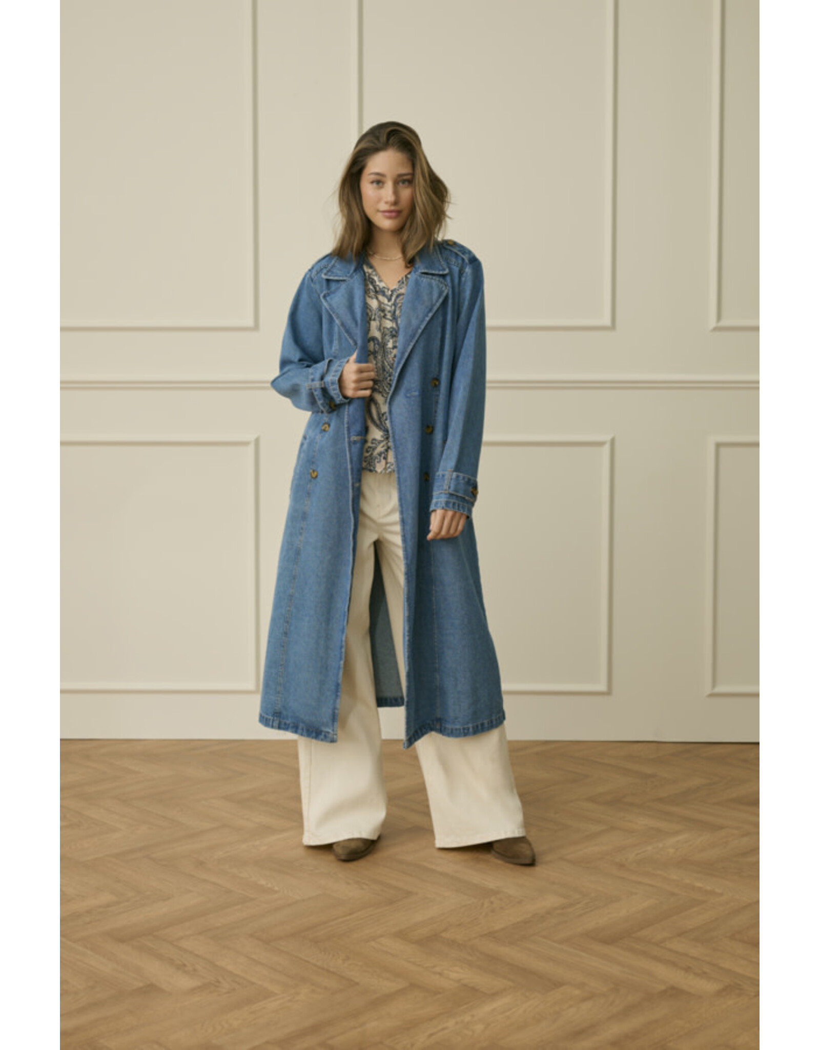 Cream Cream - Mika Denim Trench Coat