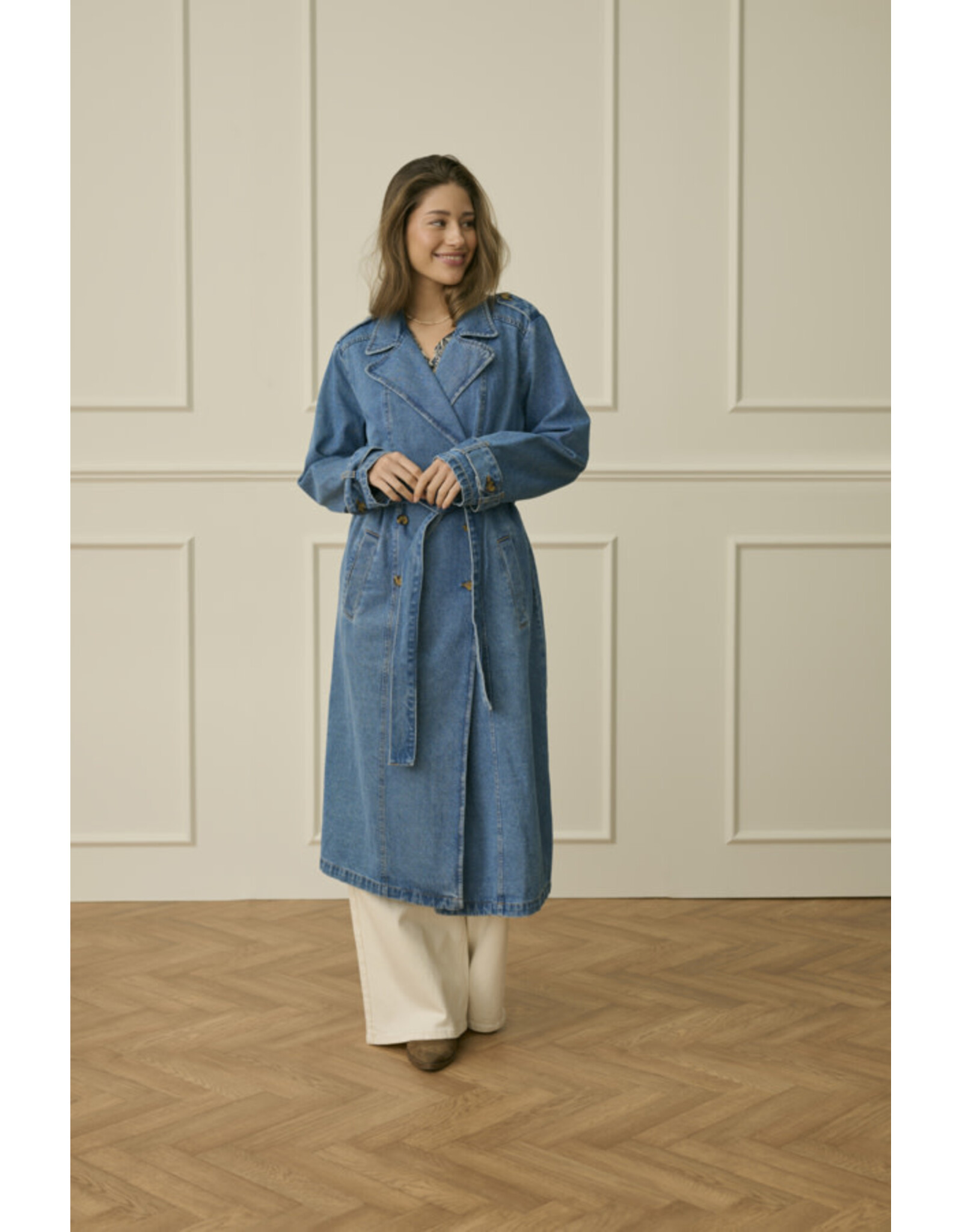 Cream Cream - Mika Denim Trench Coat