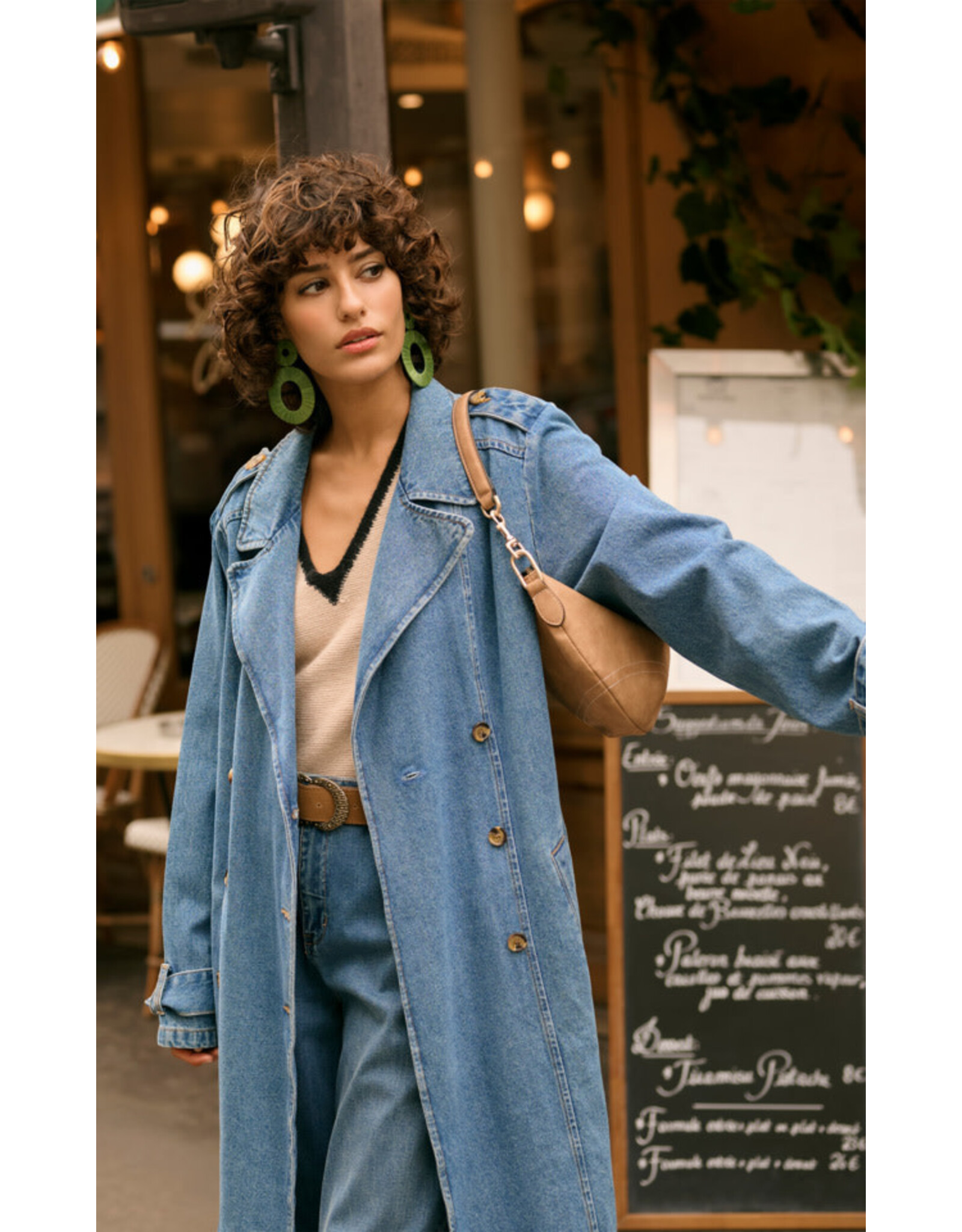 Cream Cream - Mika Denim Trench Coat