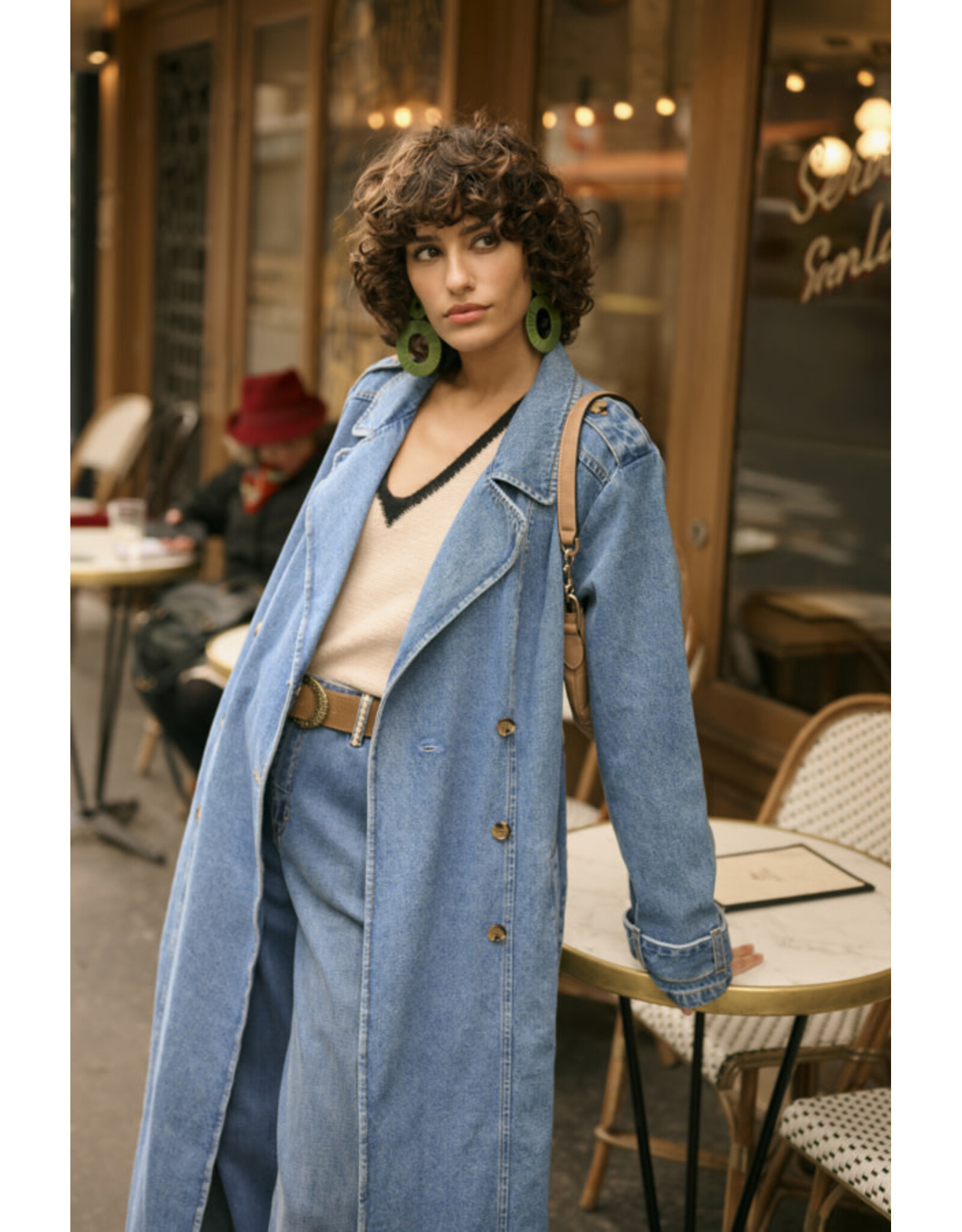 Cream Cream - Mika Denim Trench Coat