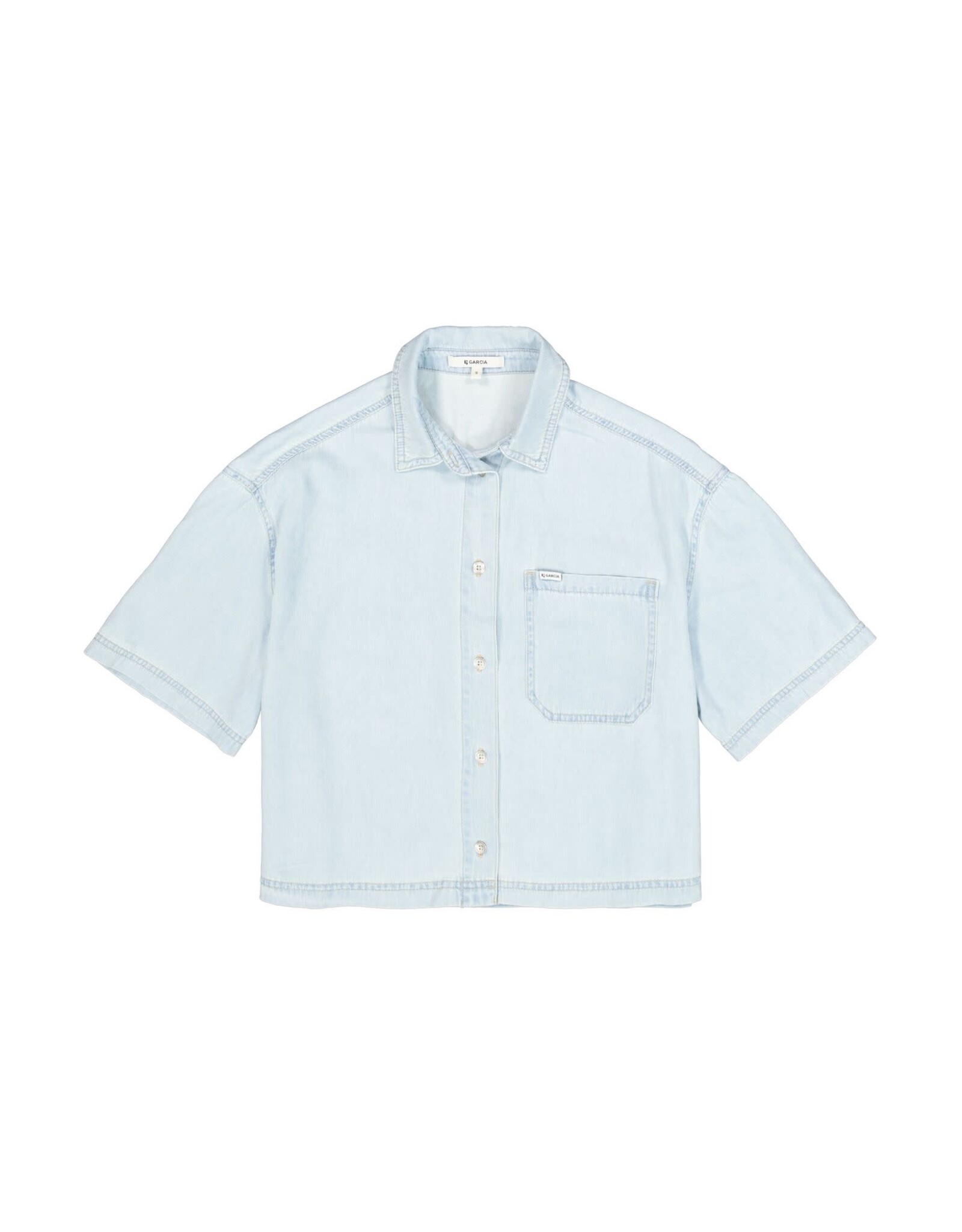 Garcia Garcia - Short Sleeve Boxy Denim Shirt Jacket