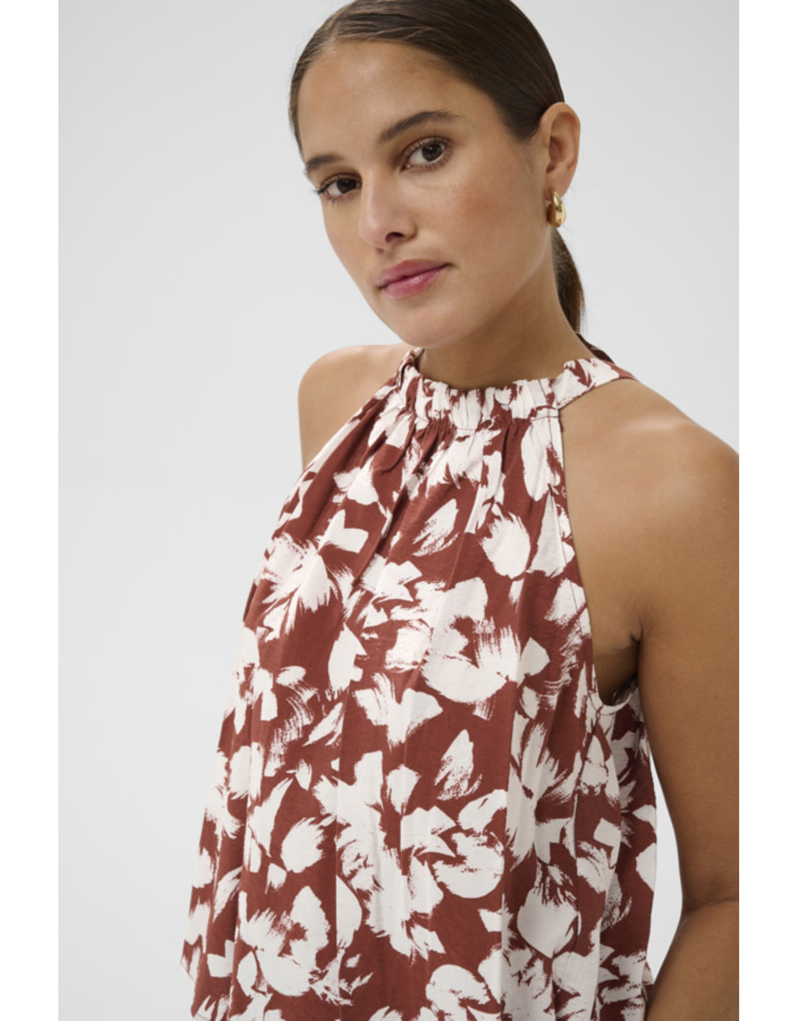 Kaffe Kaffe - Evie Top (Henna / Chalk Flower)