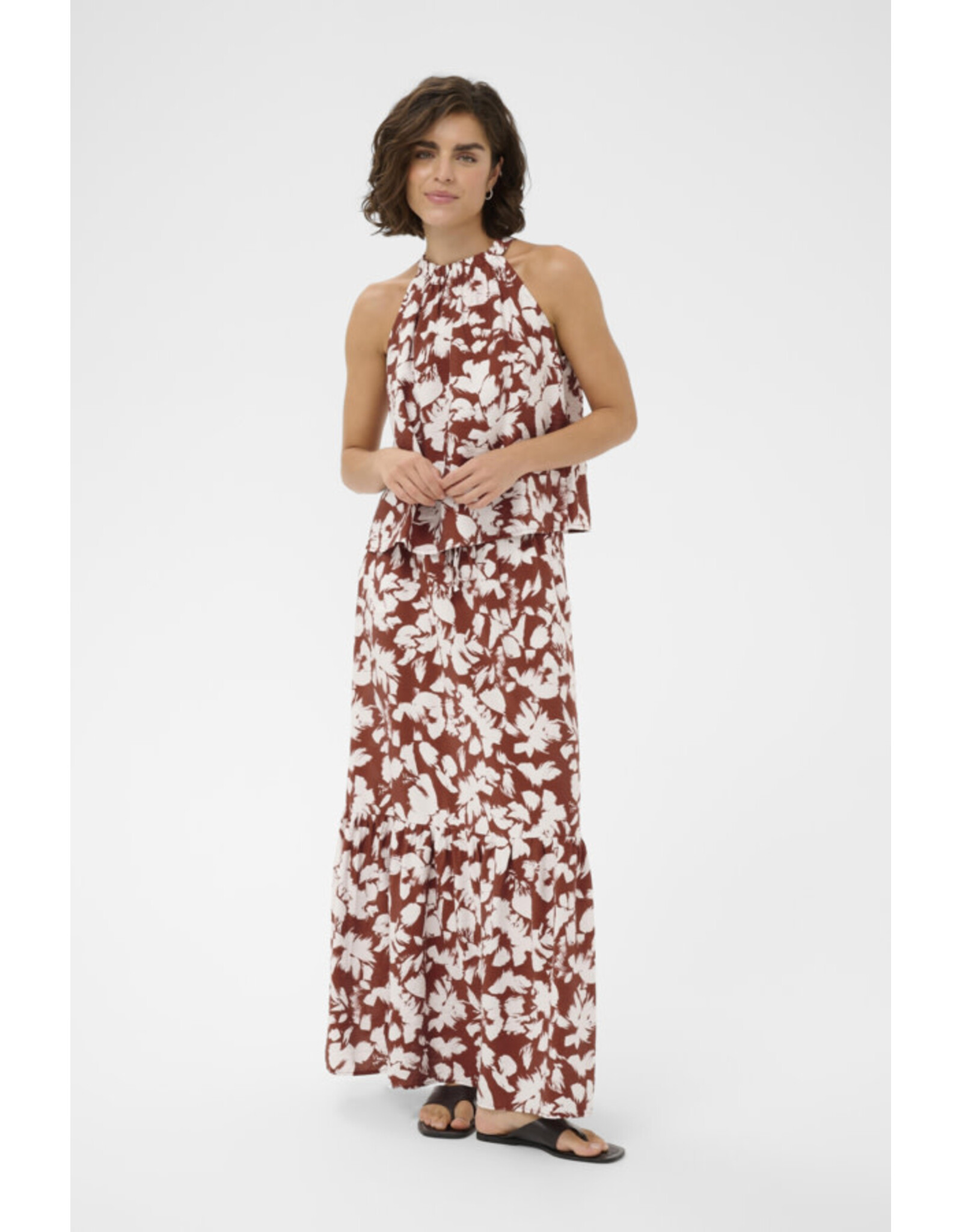 Kaffe Kaffe - Evie Top (Henna / Chalk Flower)