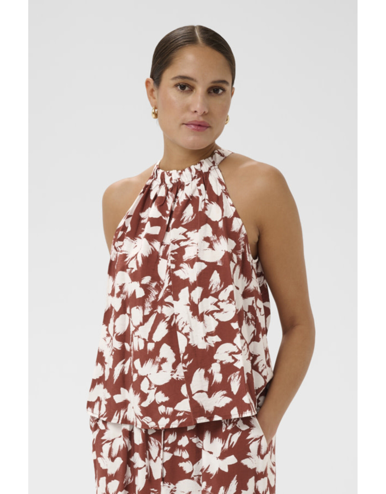 Kaffe Kaffe - Evie Top (Henna / Chalk Flower)