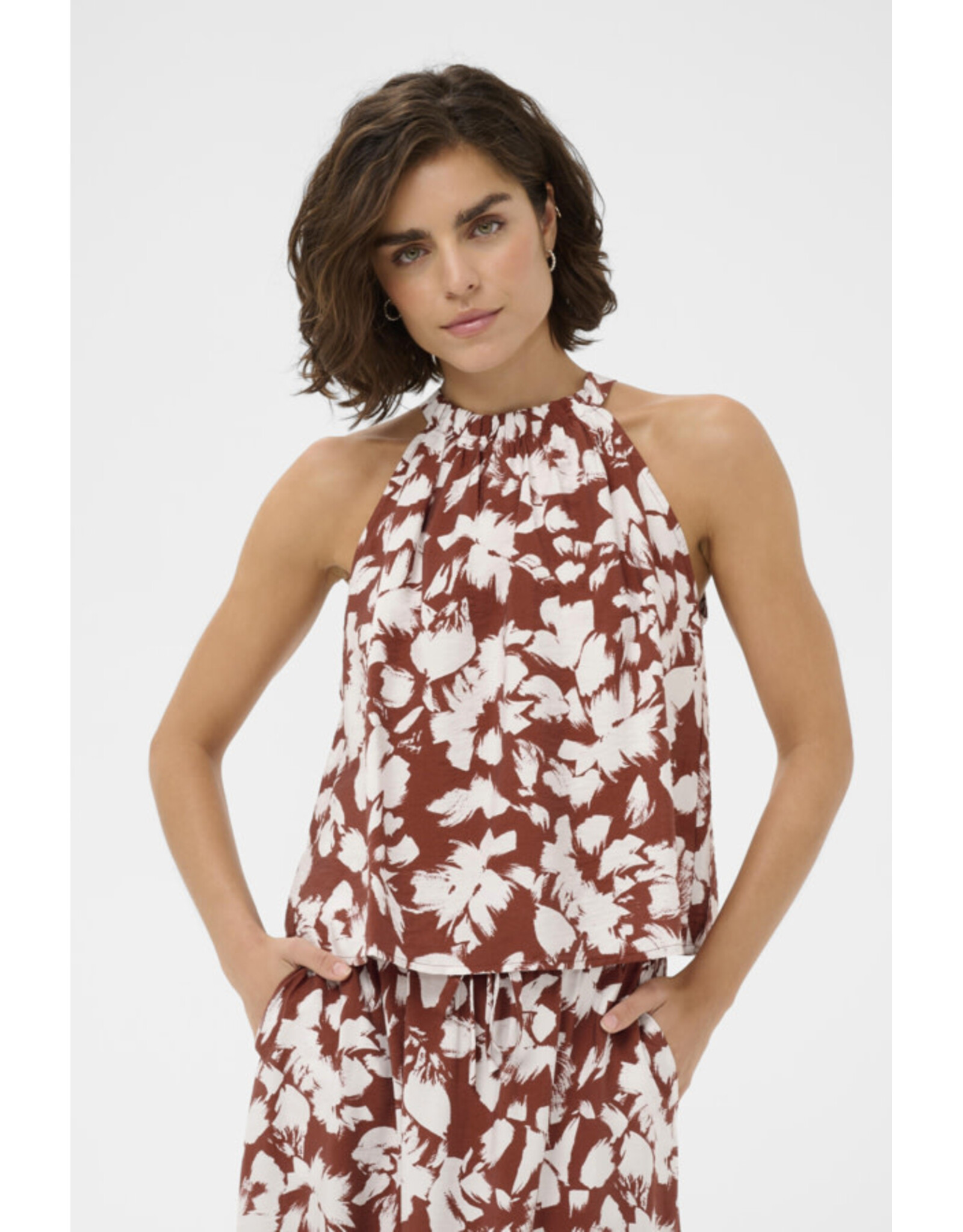 Kaffe Kaffe - Evie Top (Henna / Chalk Flower)