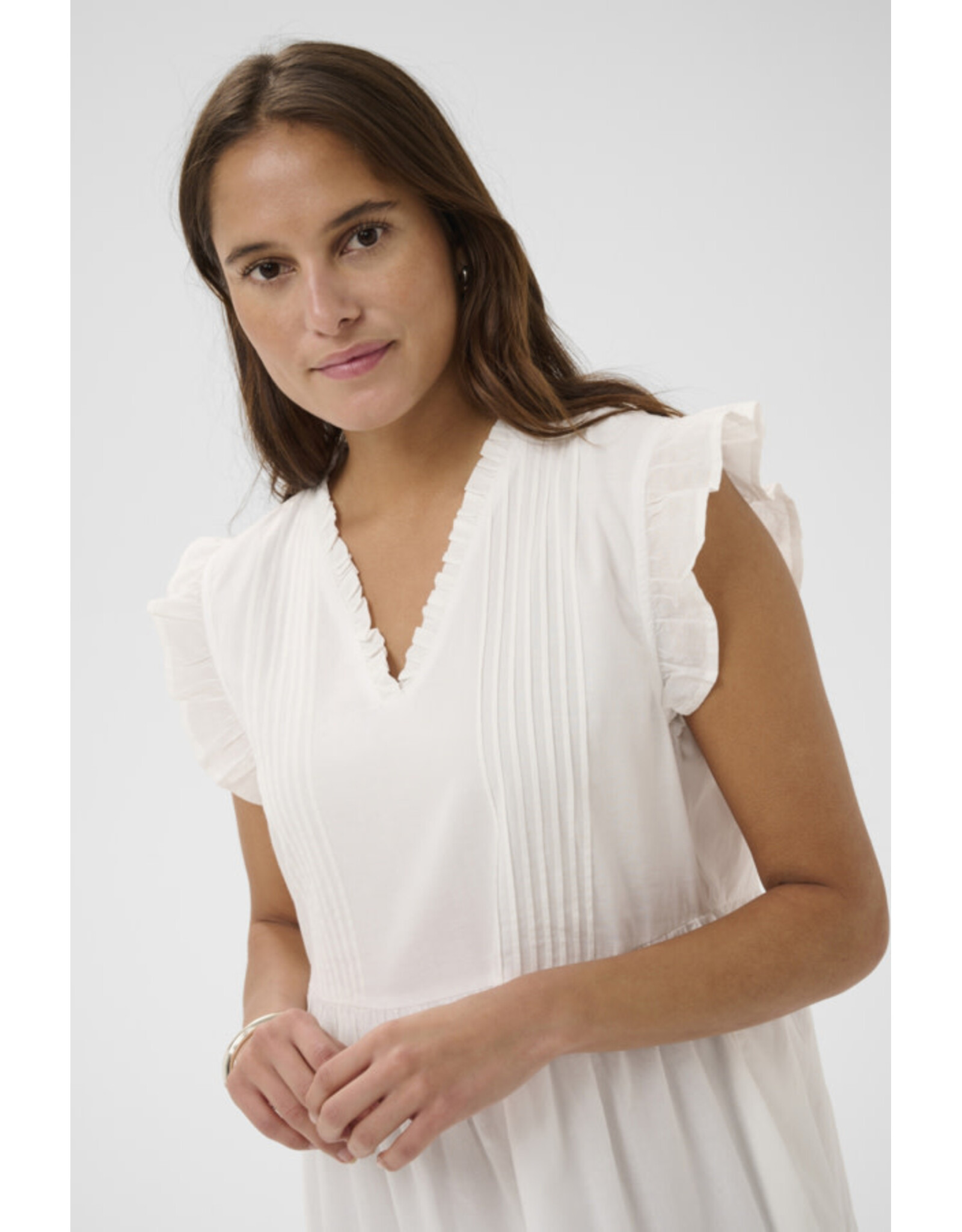 Kaffe Kaffe - Valerie Dress (Chalk)