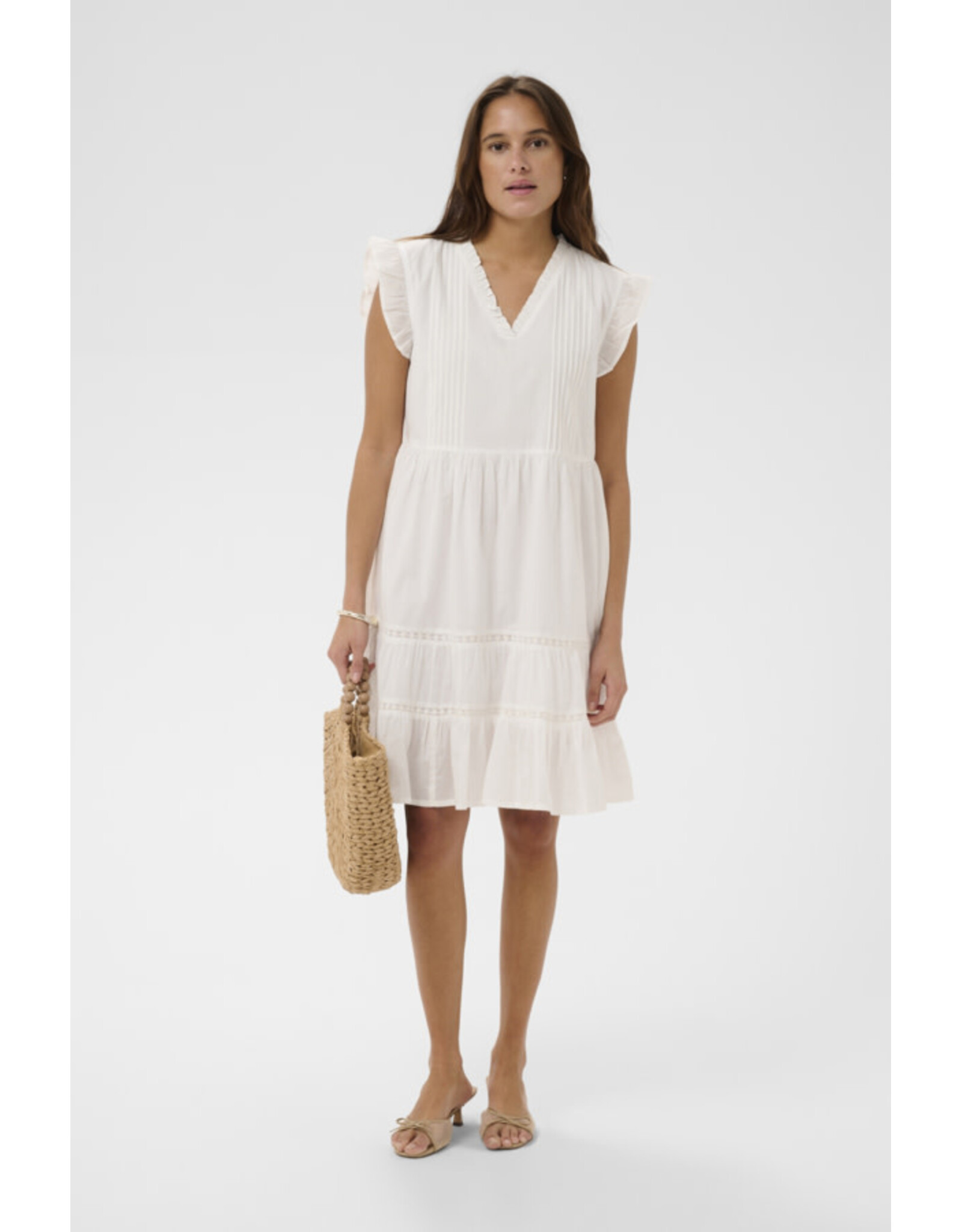 Kaffe Kaffe - Valerie Dress (Chalk)