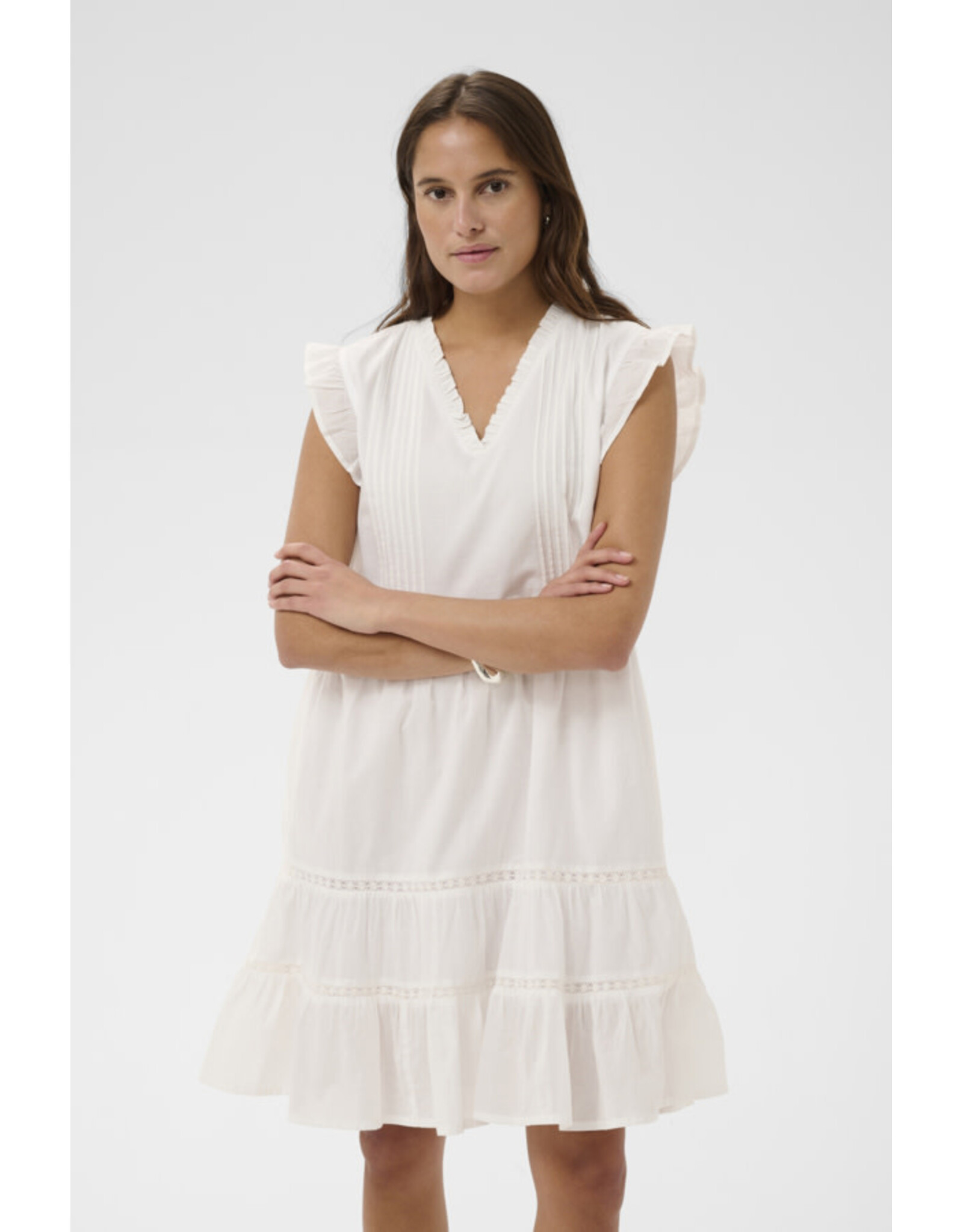 Kaffe Kaffe - Valerie Dress (Chalk)