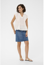 Kaffe Kaffe - Valerie Top (Chalk)