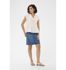 Kaffe Kaffe - Valerie Top (Chalk)