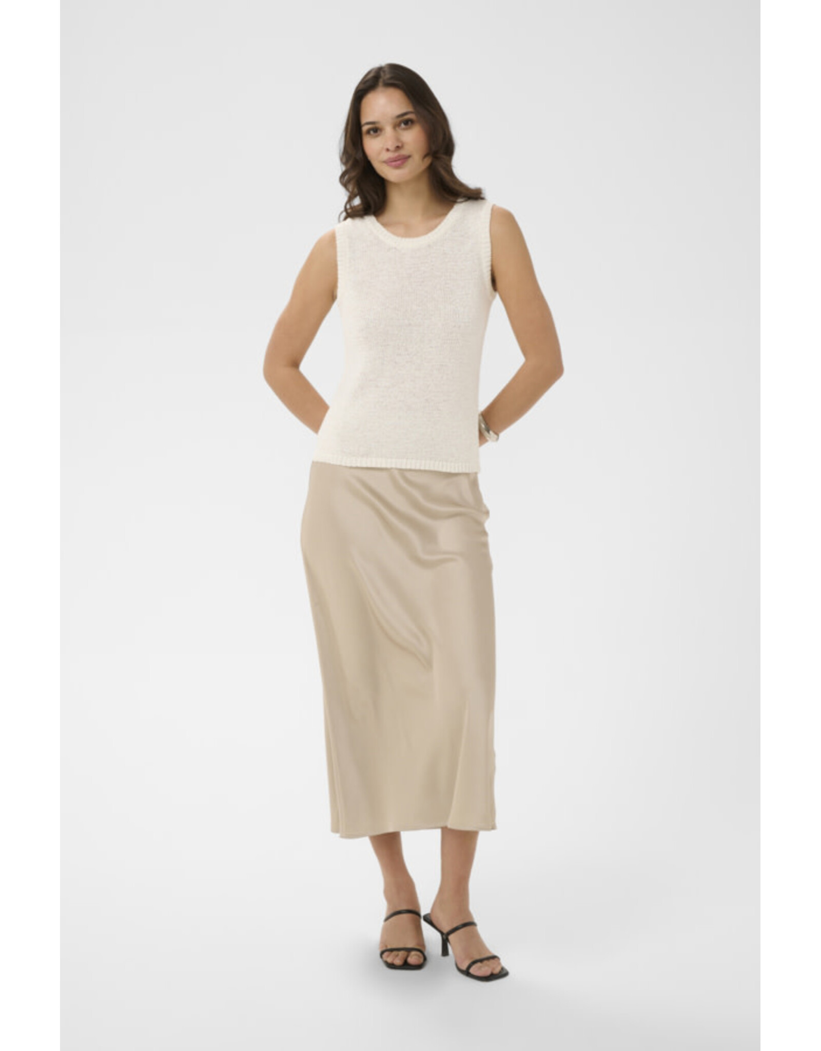 Kaffe Kaffe - Silvia Sleeveless Knit Top (Chalk)