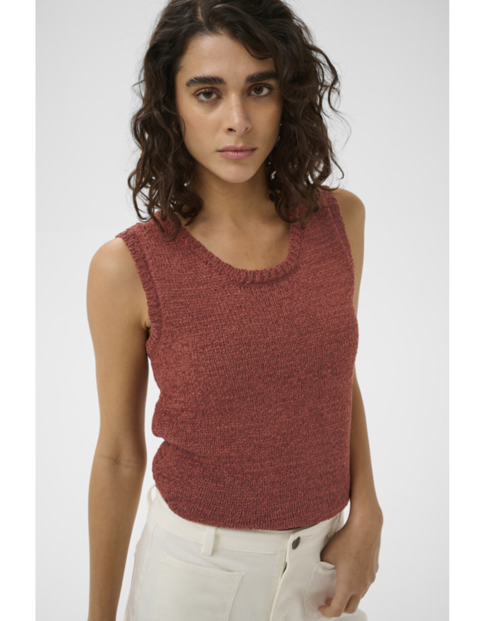 Kaffe Kaffe - Silvia Sleeveless Knit Top (Henna)
